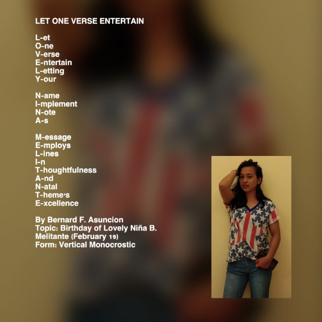 Let One Verse Entertain