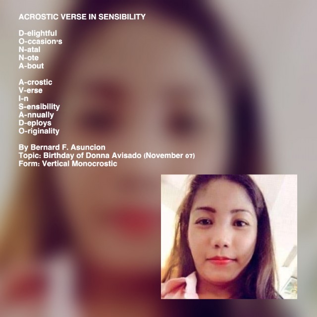 Acrostic Verse In Sensibility
