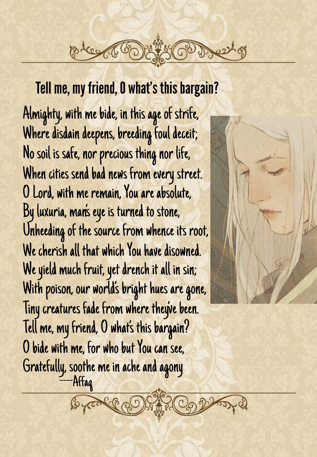 Tell Me, My Friend, O What's This Bargain?