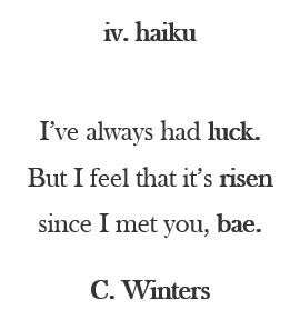 Iv. Haiku