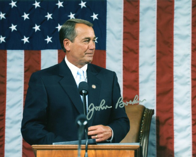 Autograph Muse Acrostic Name John Boehner