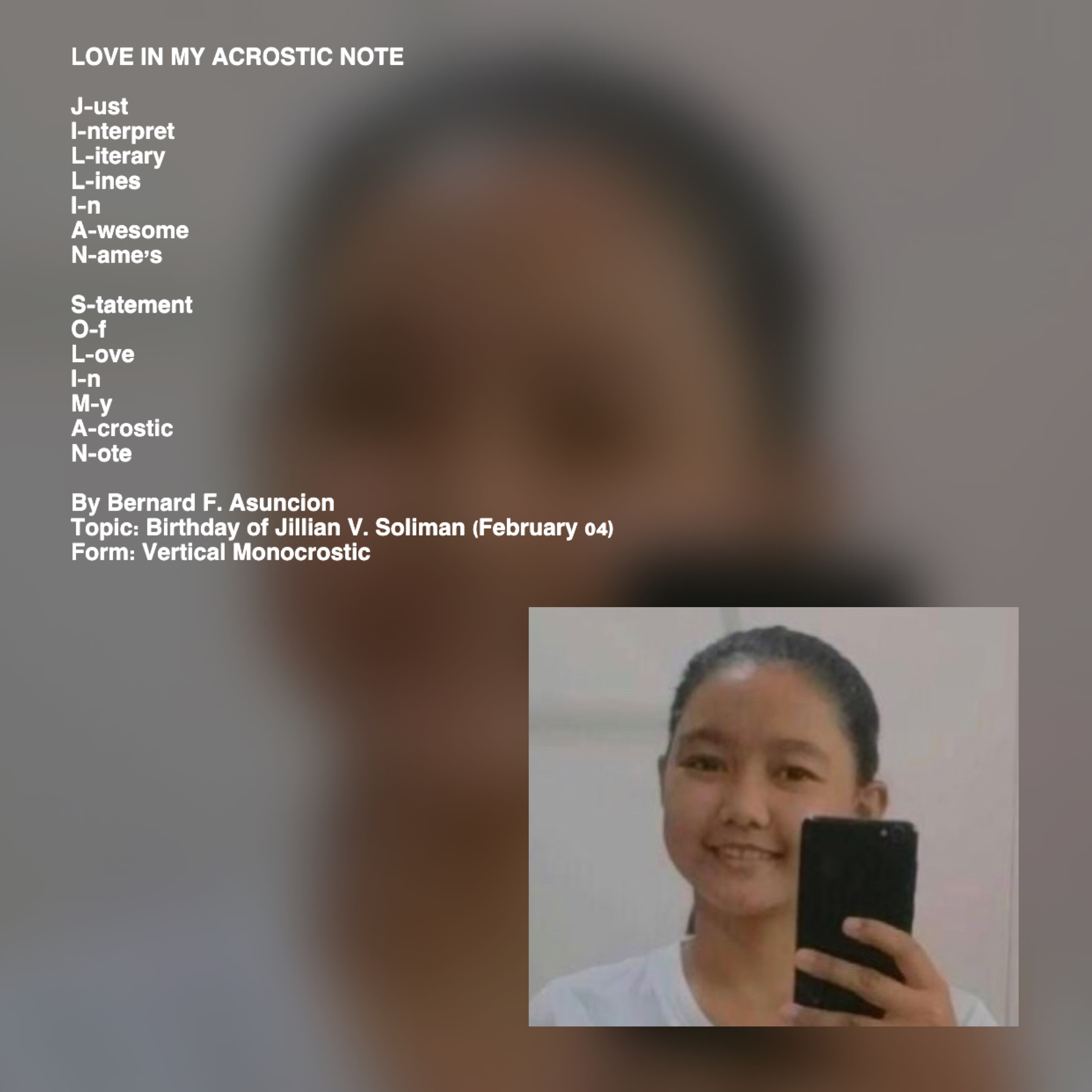 Love In My Acrostic Note