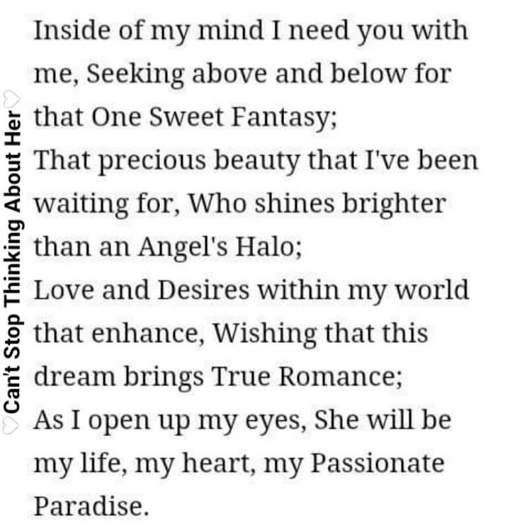 ♡ Can't Stop Thinking About Her ♡