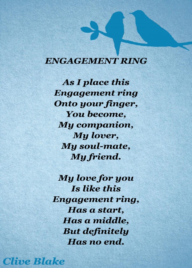 Engagement Poem -  Engagement Ring