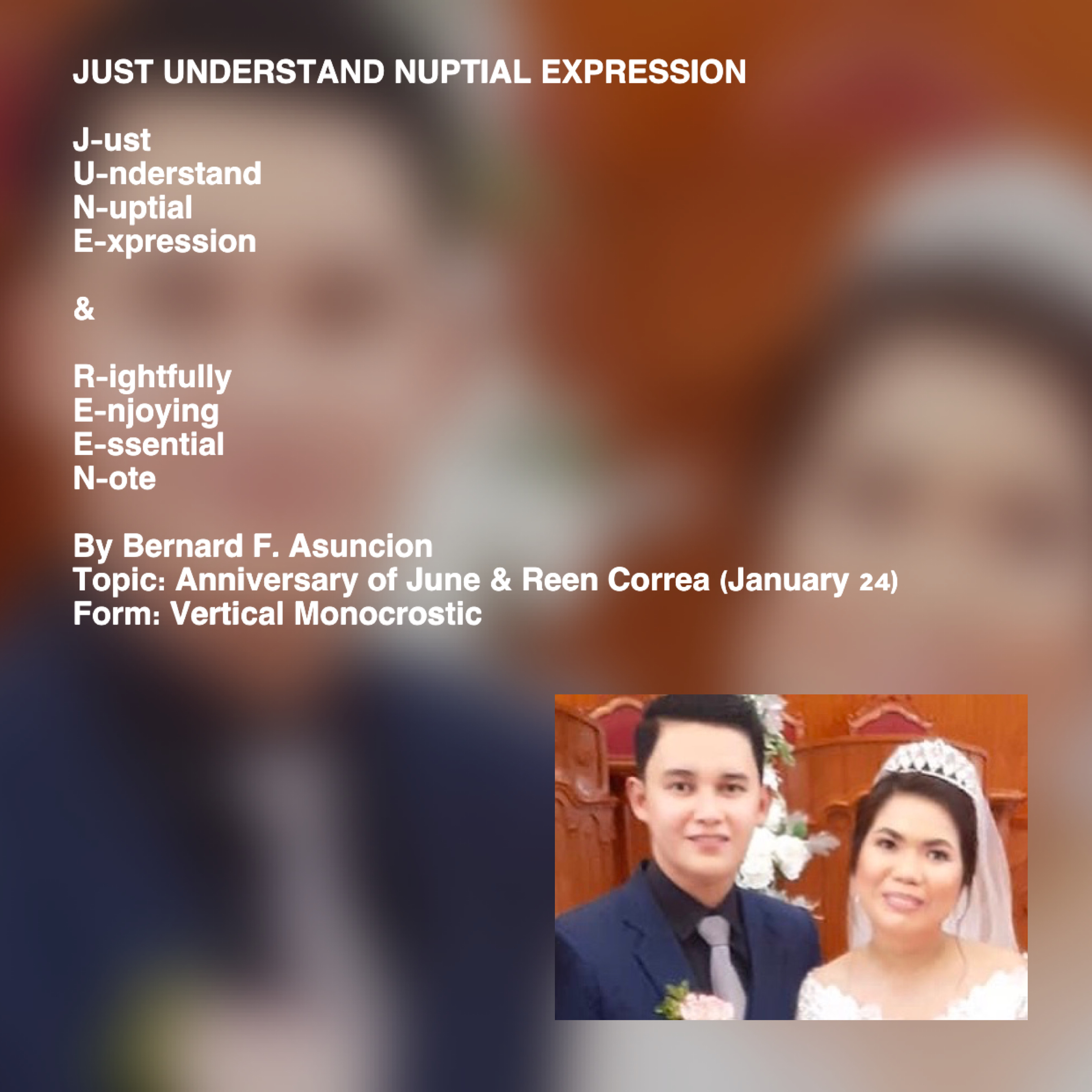 Just Understand Nuptial Expression