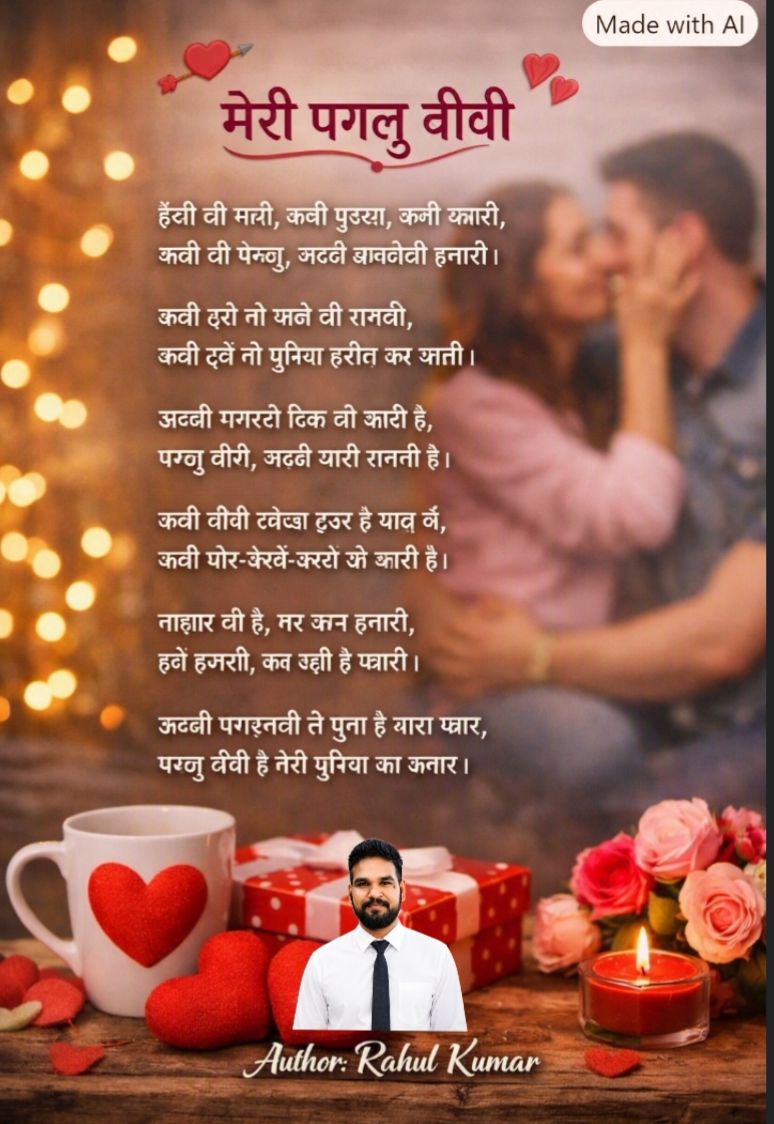 मेरी पगलू बीवी कविता राहुल कुमार | Meri Pglu Biwi Poem Author Rahul Kumar