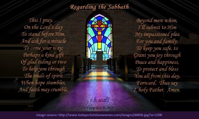 Regarding The Sabbath