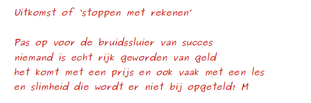 Uitkomst Of ‘stoppen Met Rekenen'
