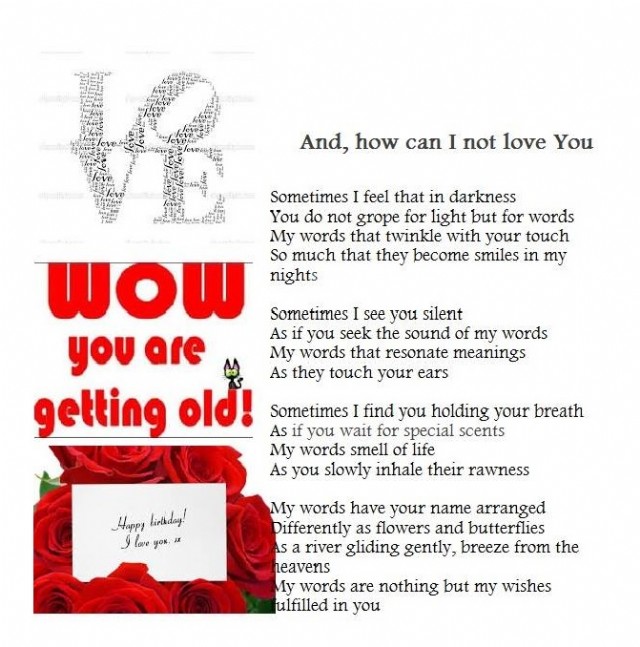 And, How Can I Not Love You