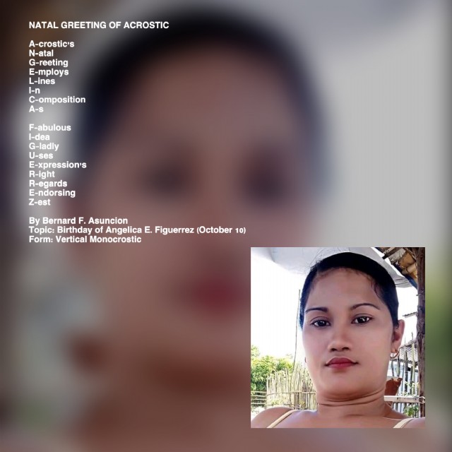 Natal Greeting Of Acrostic