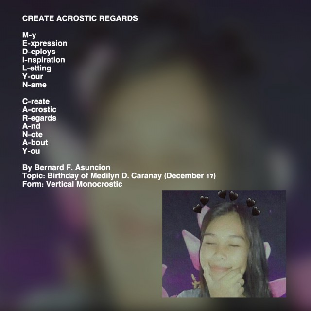 Create Acrostic Regards