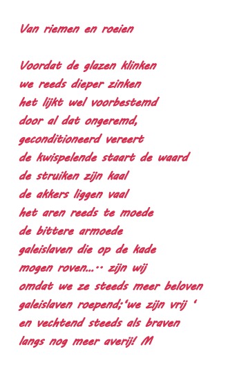 Van Riemen En Roeien
