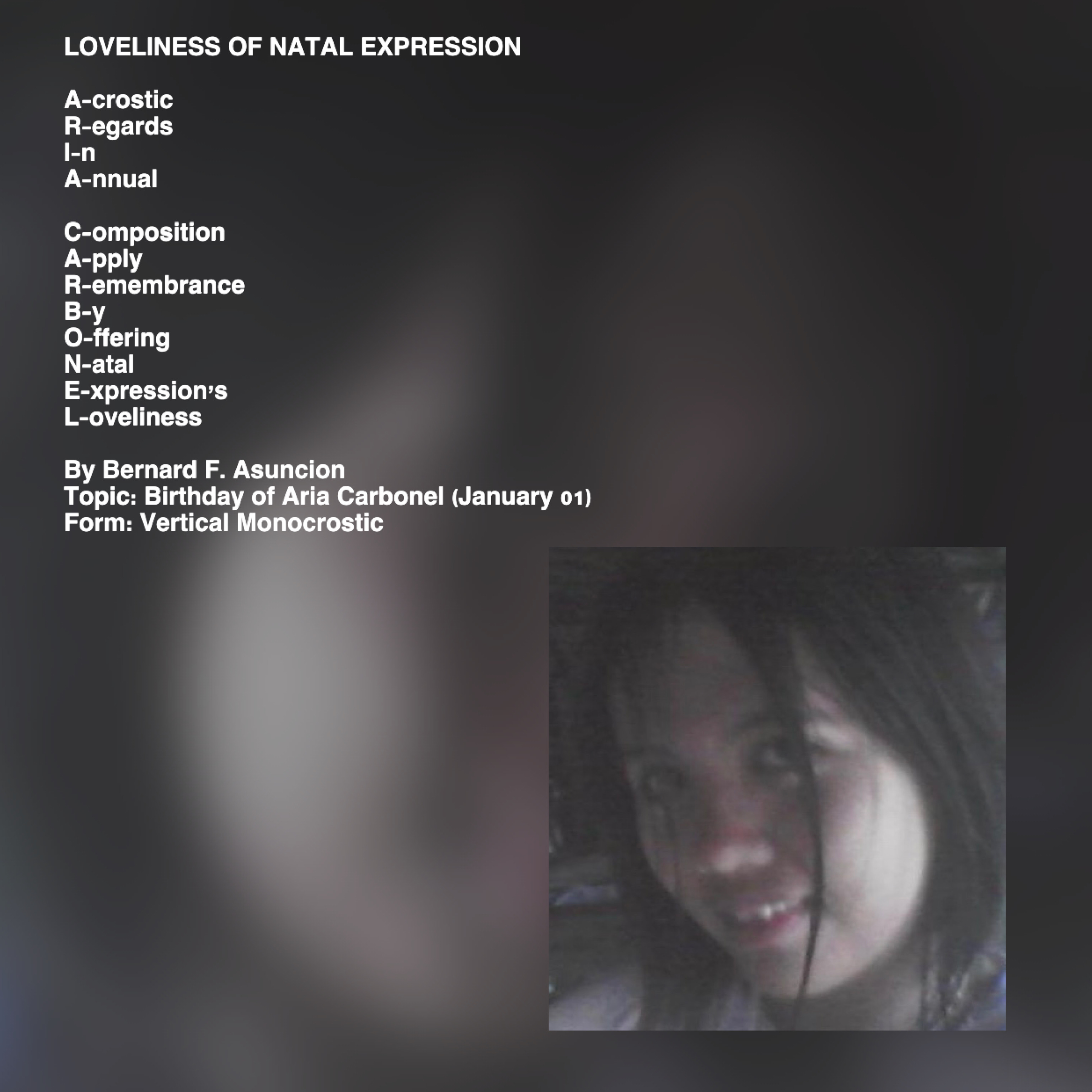 Loveliness Of Natal Expression