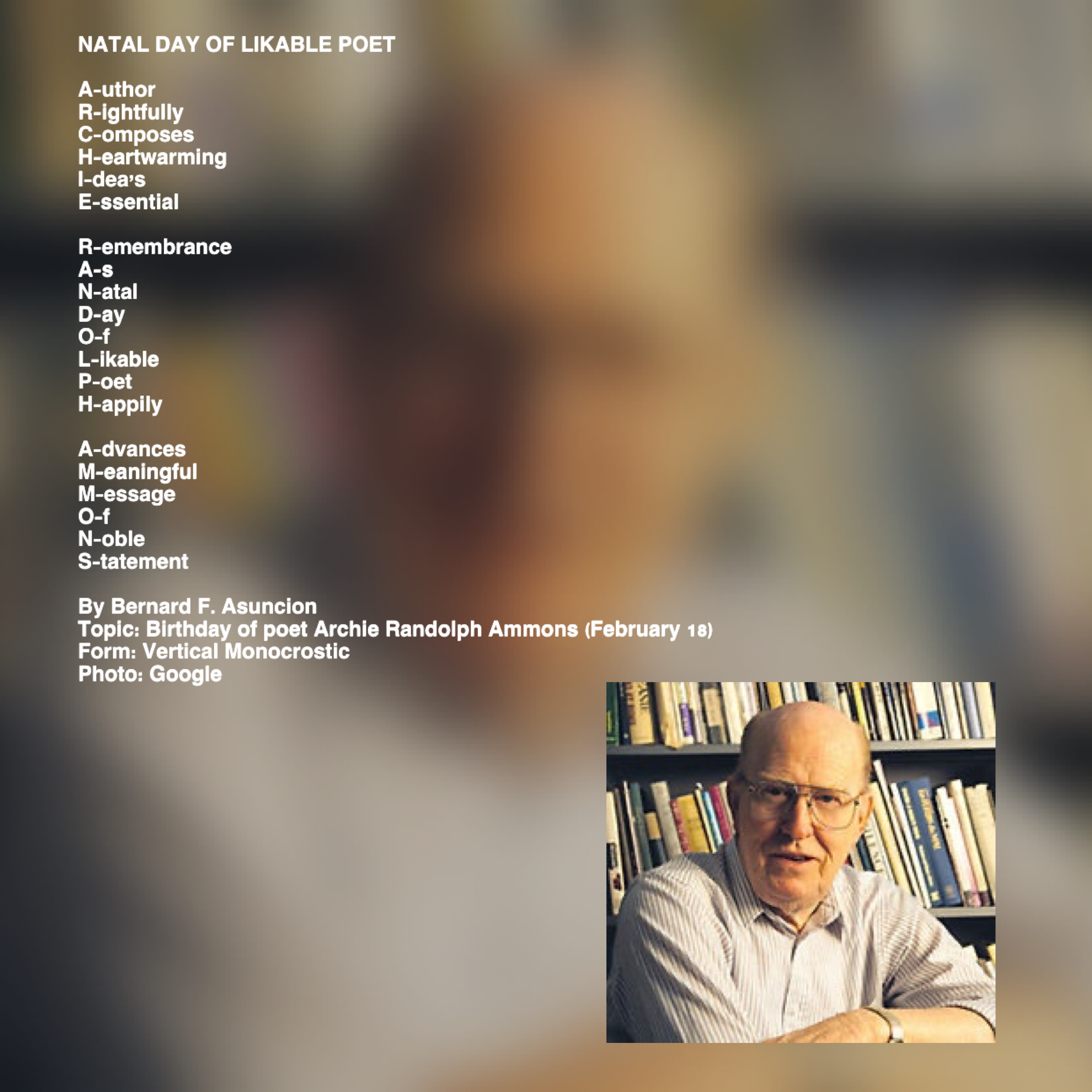 Natal Day Of Likable Poet