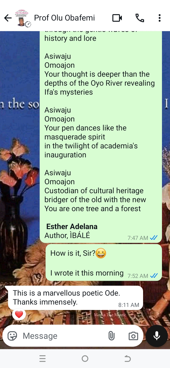 An Ode To Emeritus Prof. Olu Obafemi