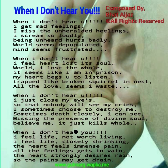 When I Don't Hear You