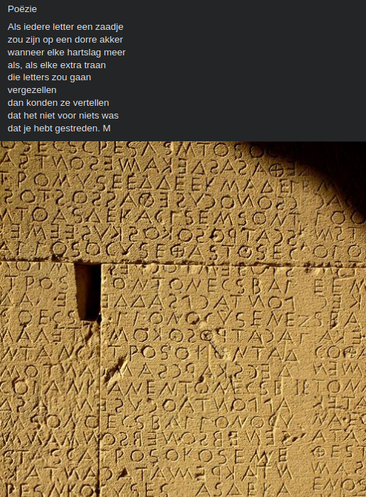 Poëzie...
