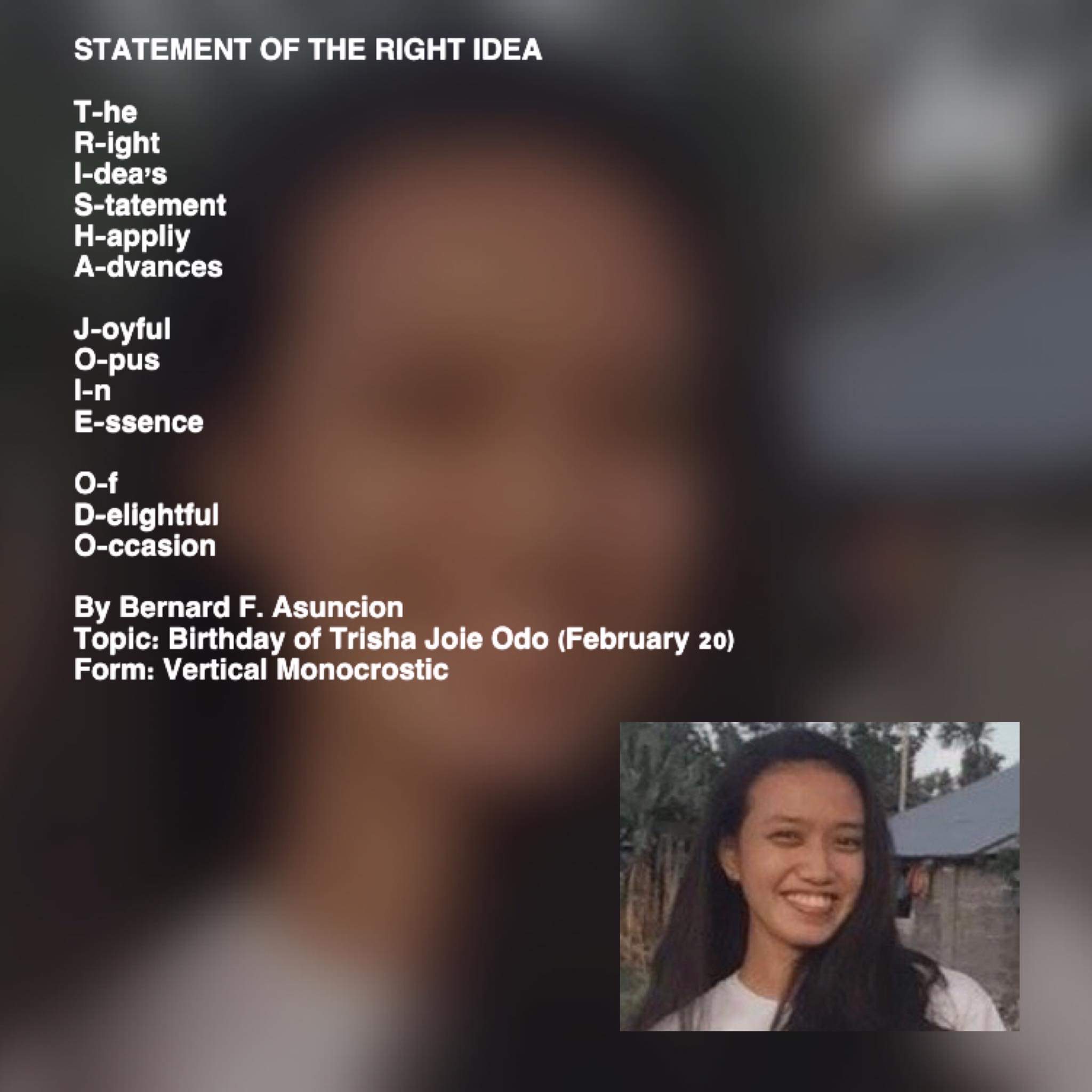 Statement Of The Right Idea