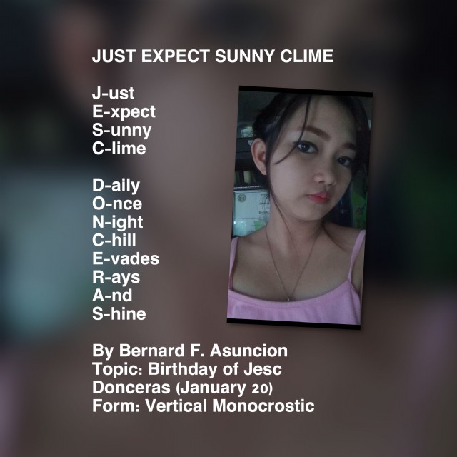 Just Expect Sunny Clime