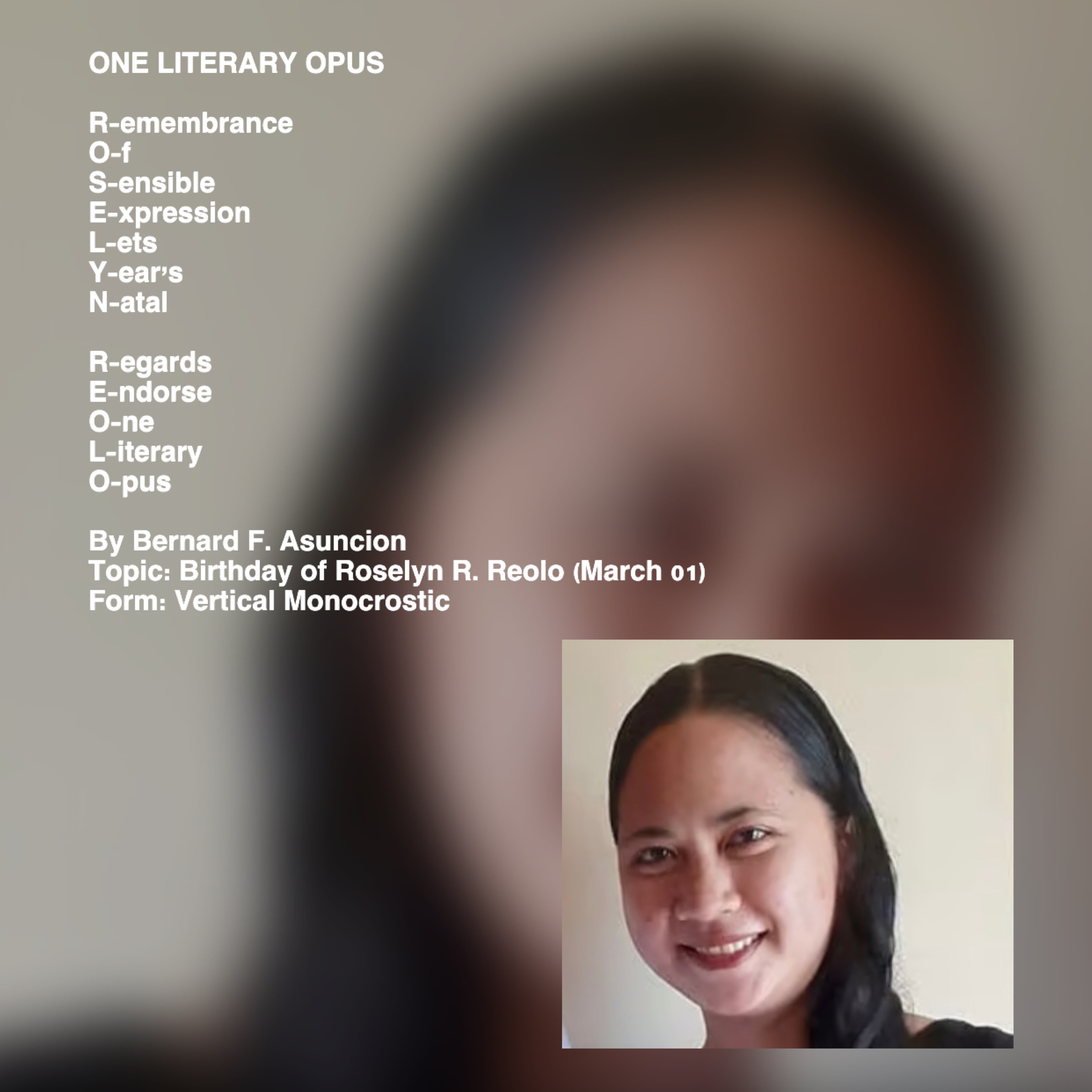 One Literary Opus
