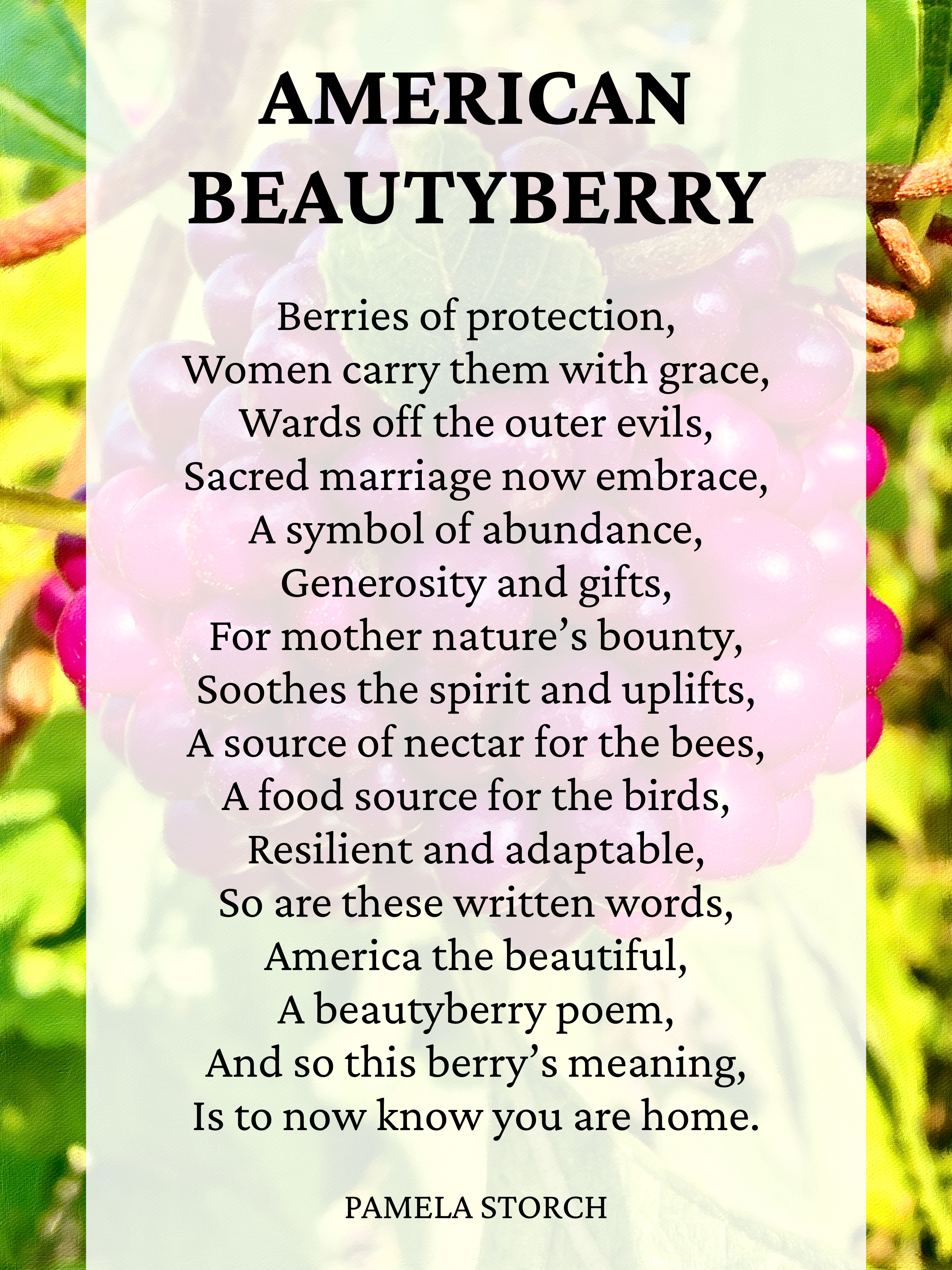 American Beautyberry Poem