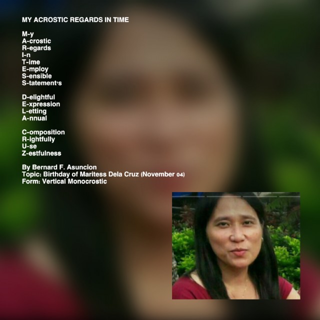 My Acrostic Regards In Time