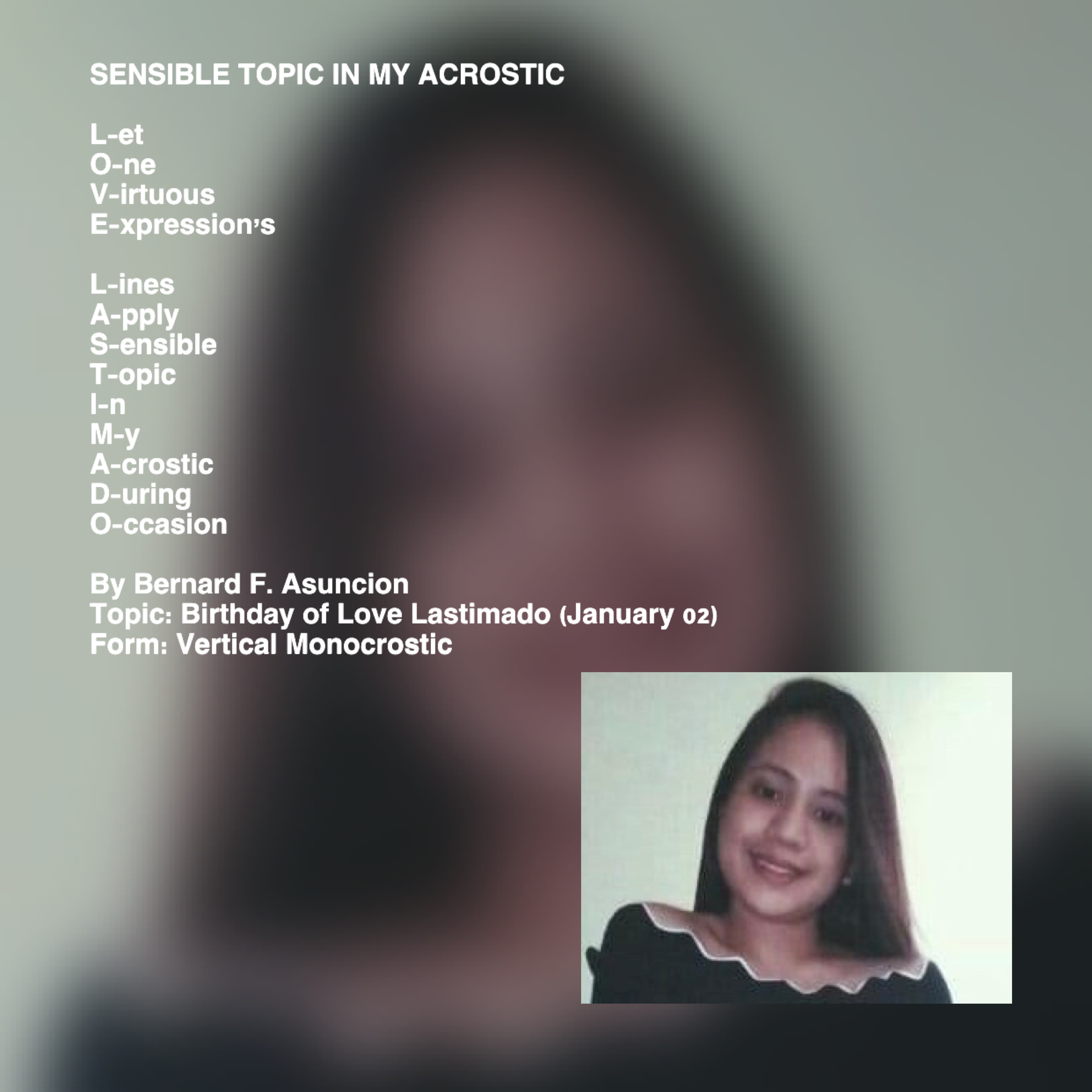 Sensible Topic In My Acrostic