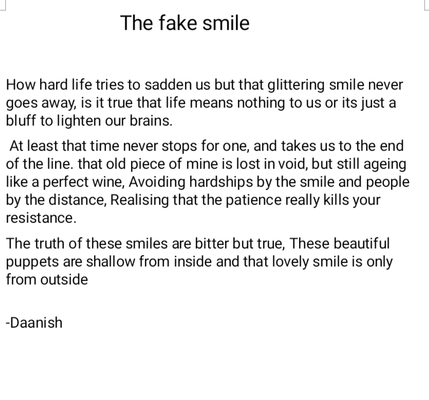 The Fake Smile