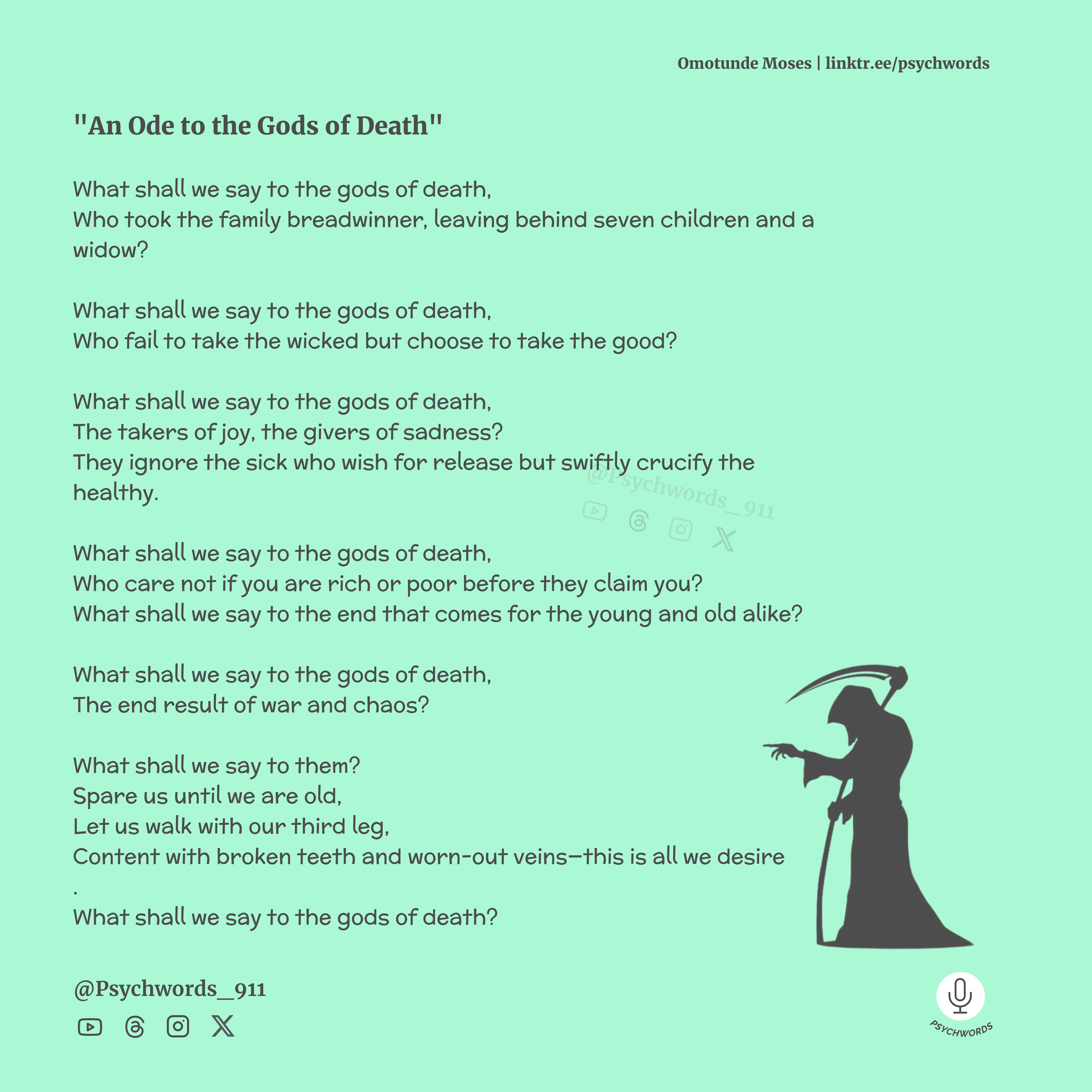 An Ode To The Gods Of Death