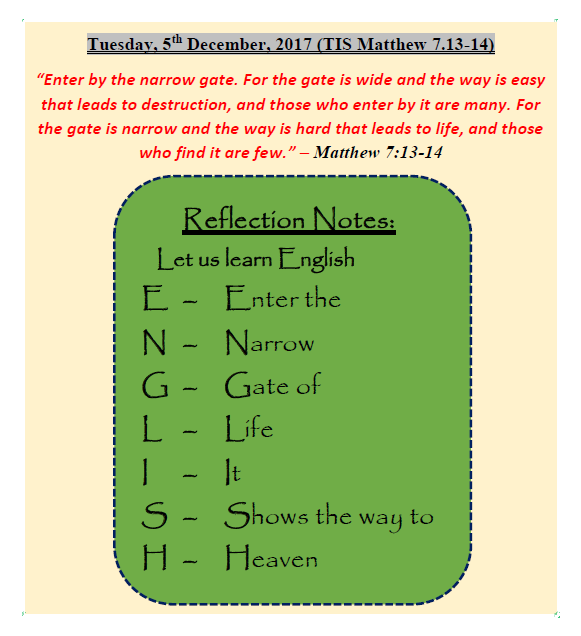 The Narrow Gate (Matthew 7: 13-14)