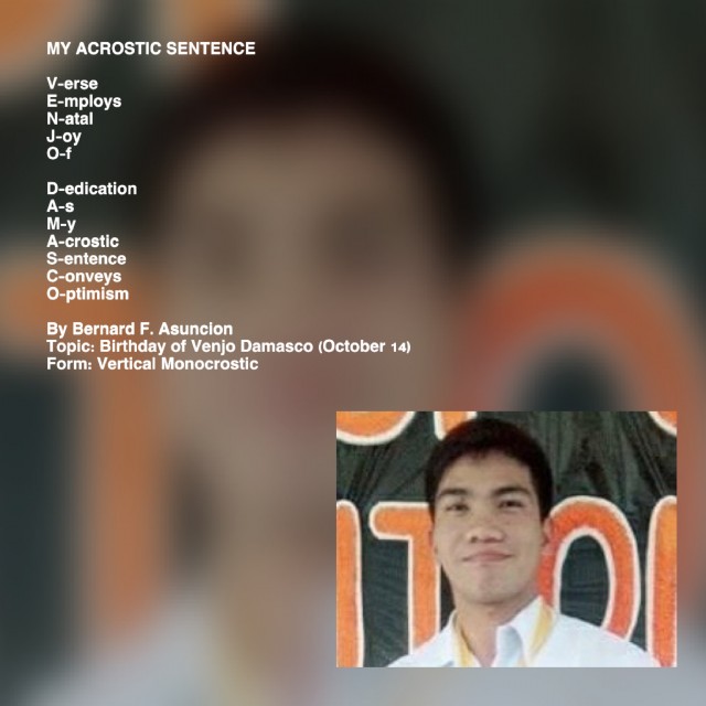 My Acrostic Sentence