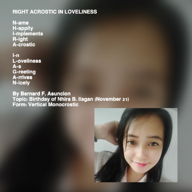Right Acrostic In Loveliness