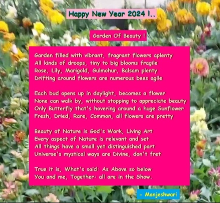 Happy New Year 2024! ..
garden Of Beauty!