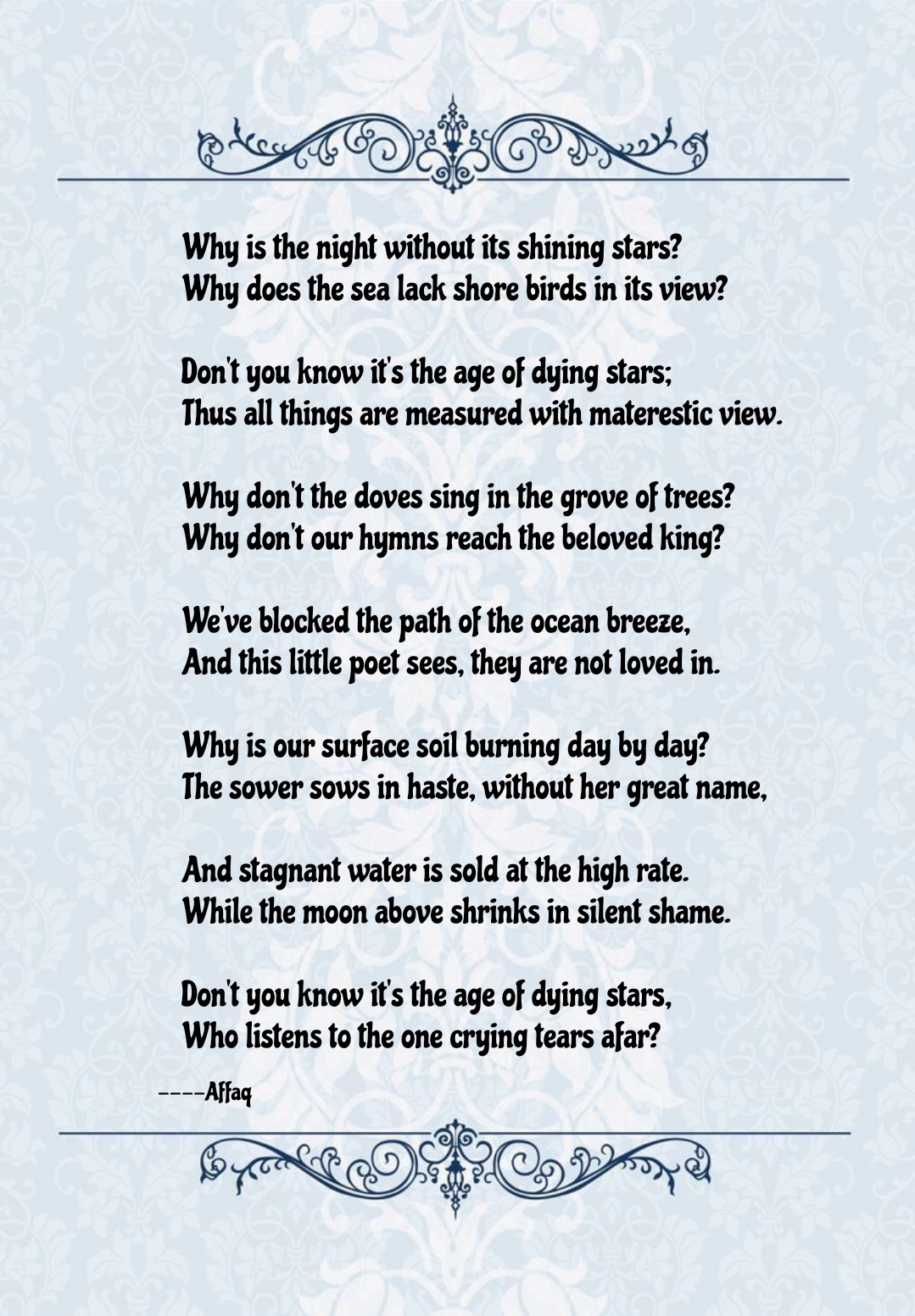 Don't You Know It's The Age Of Dying Stars