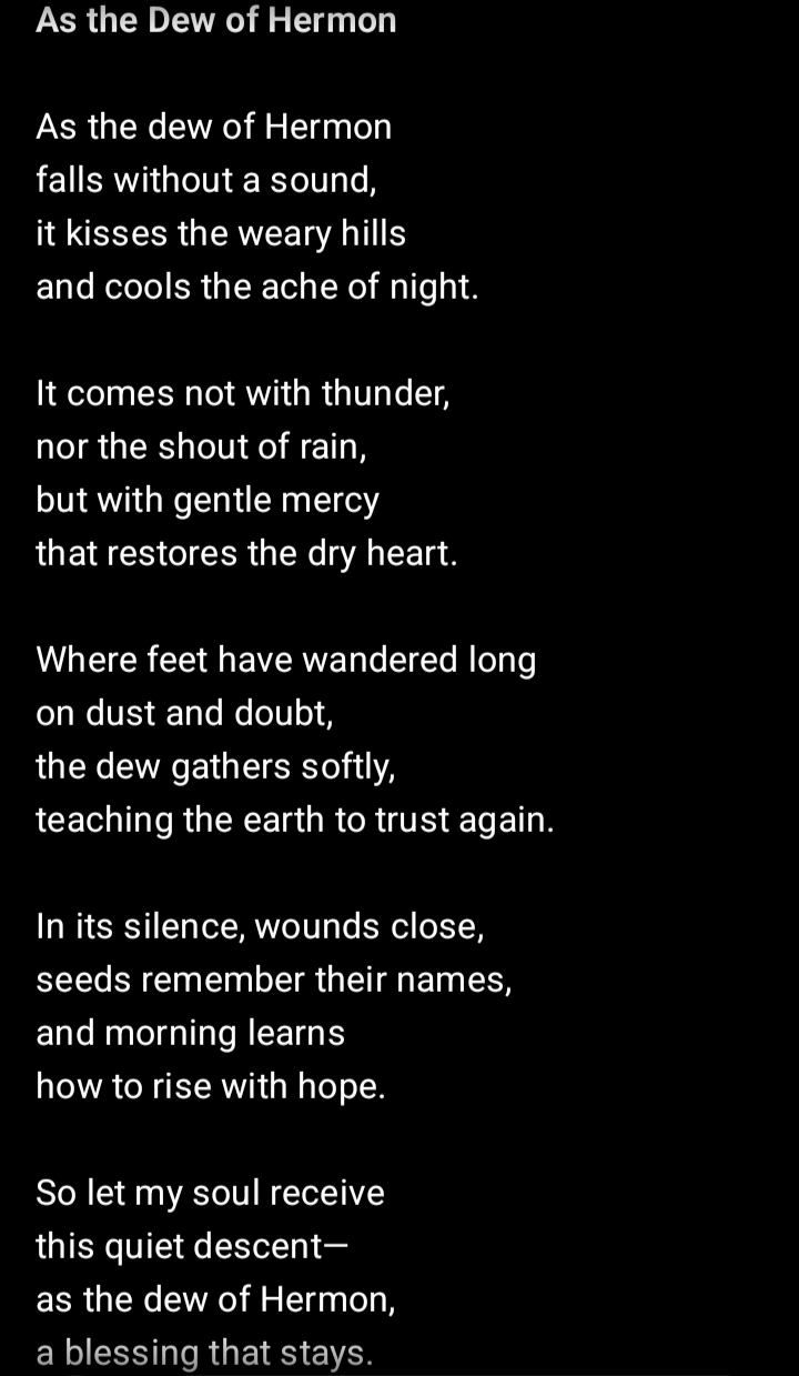 As The Dew Of Hermon