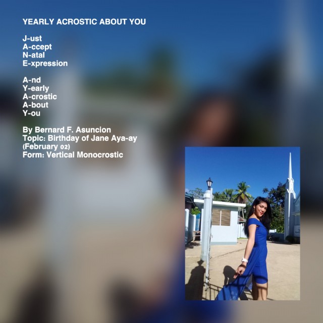 Yearly Acrostic About You