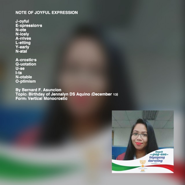 Note Of Joyful Expression