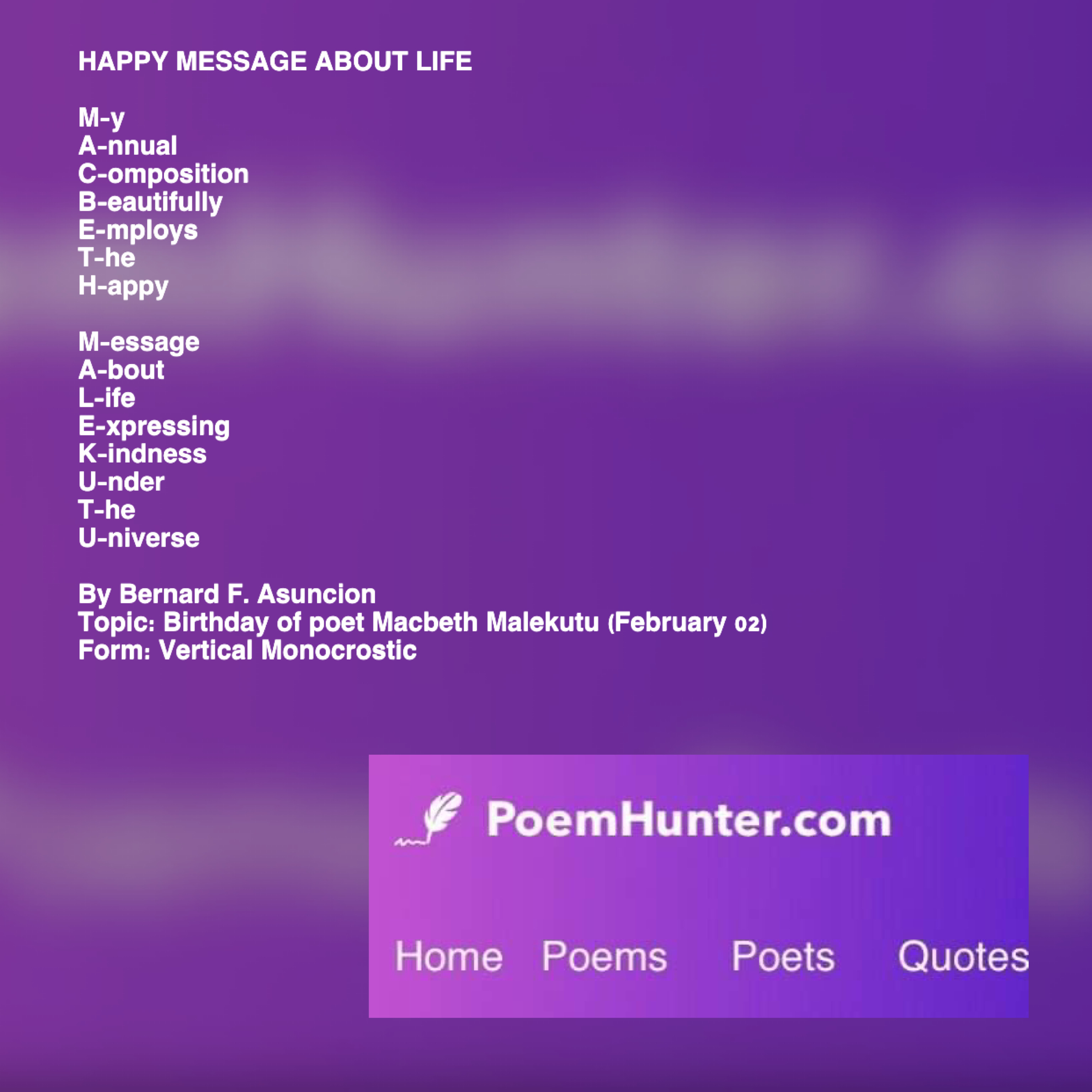 Happy Message About Life