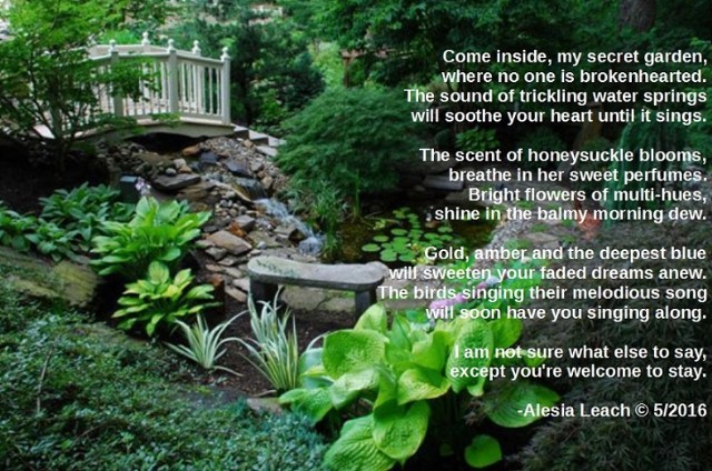 Secret Garden Poem By Alesia Leach Poem Hunter Comments