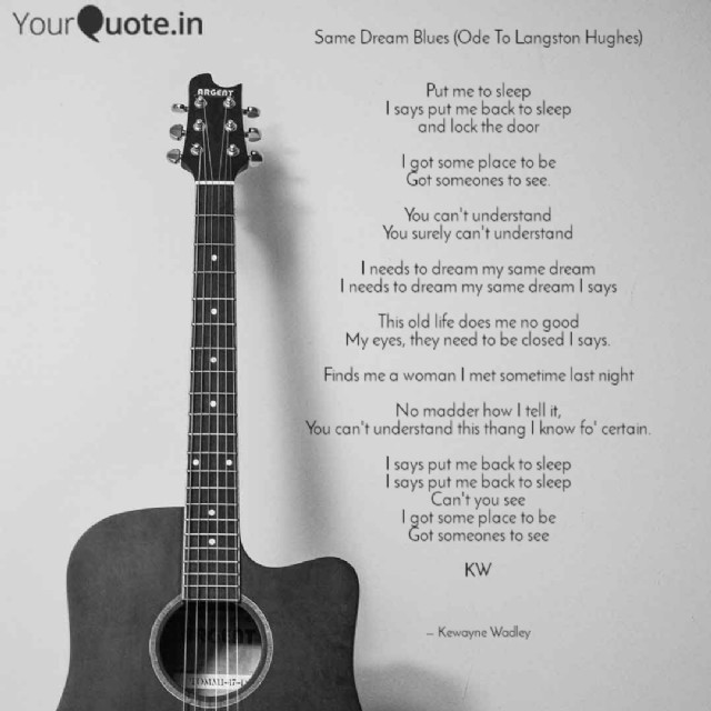 Same Dream Blues (Ode To Langston Hughes)