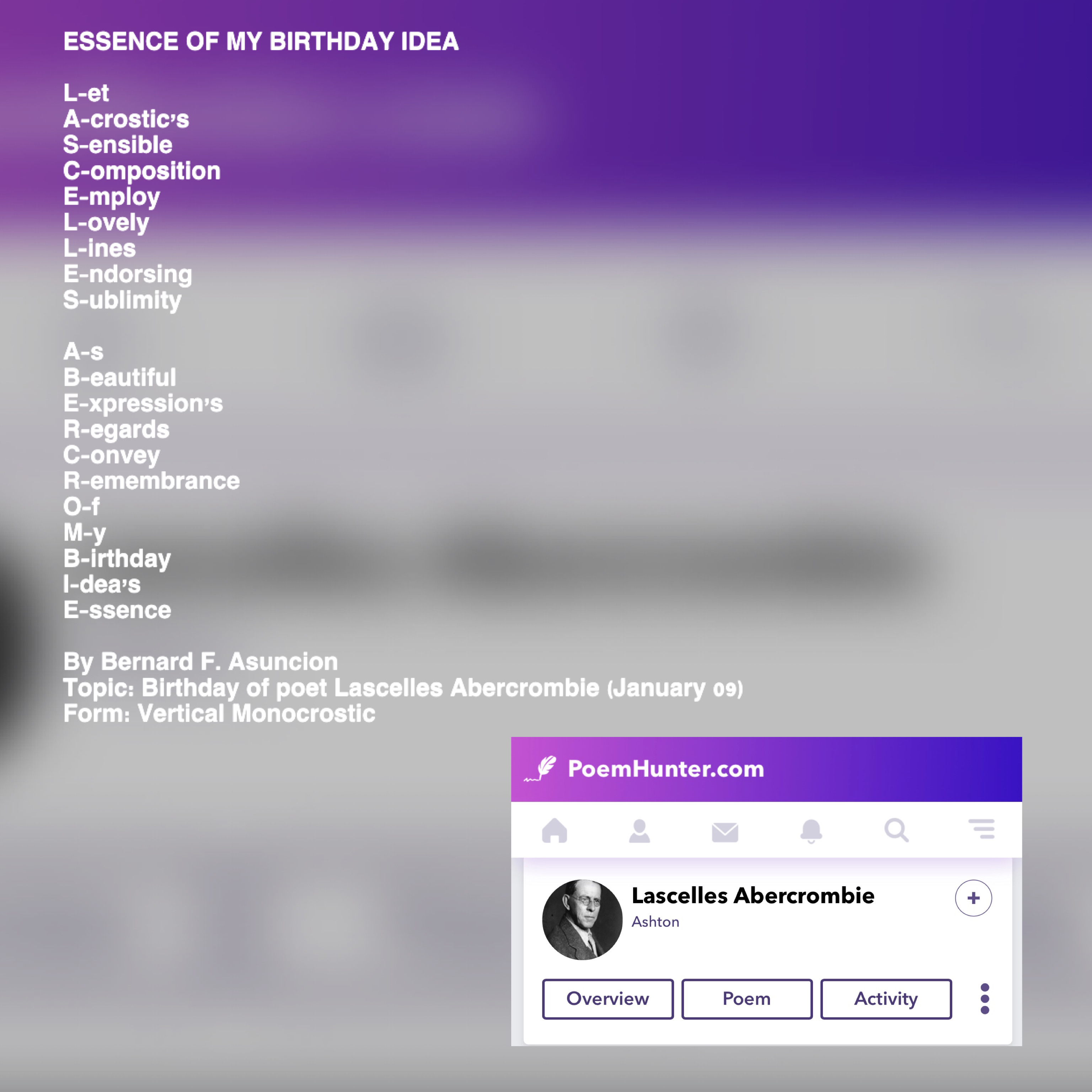 Essence Of My Birthday Idea
