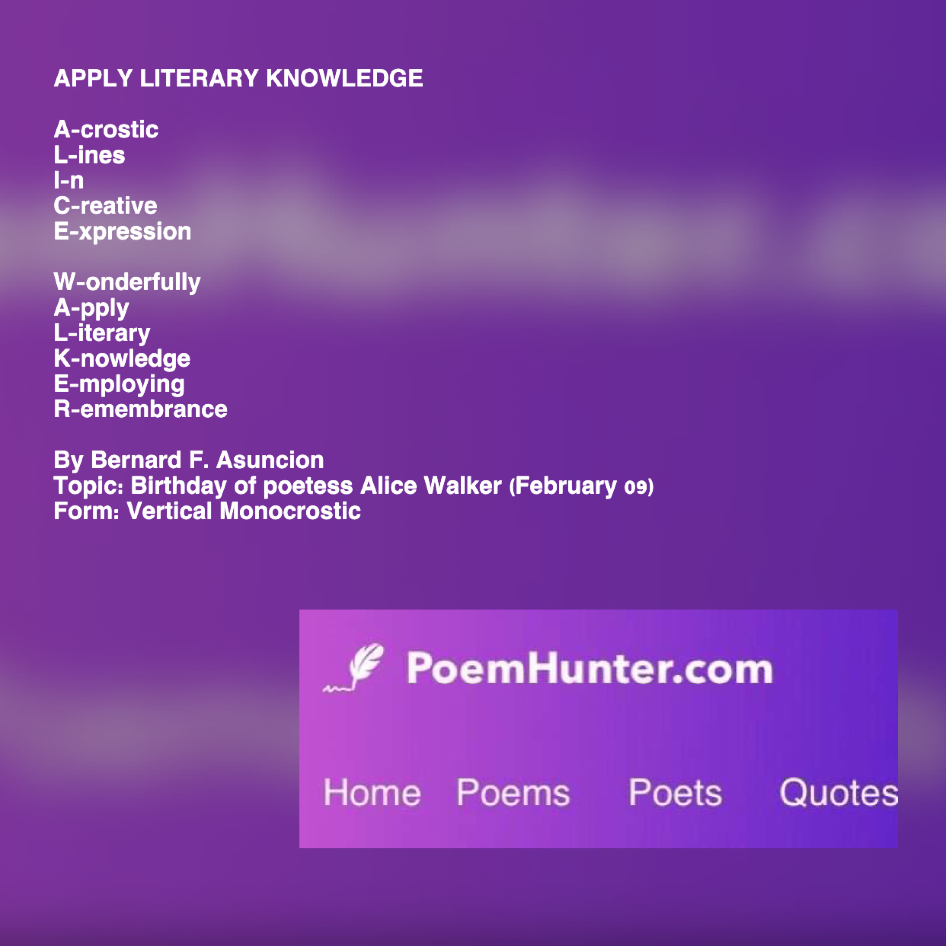 Apply Literary Knowledge
