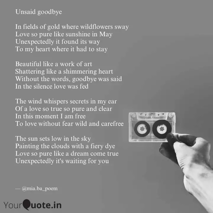 Unsaid Goodbye