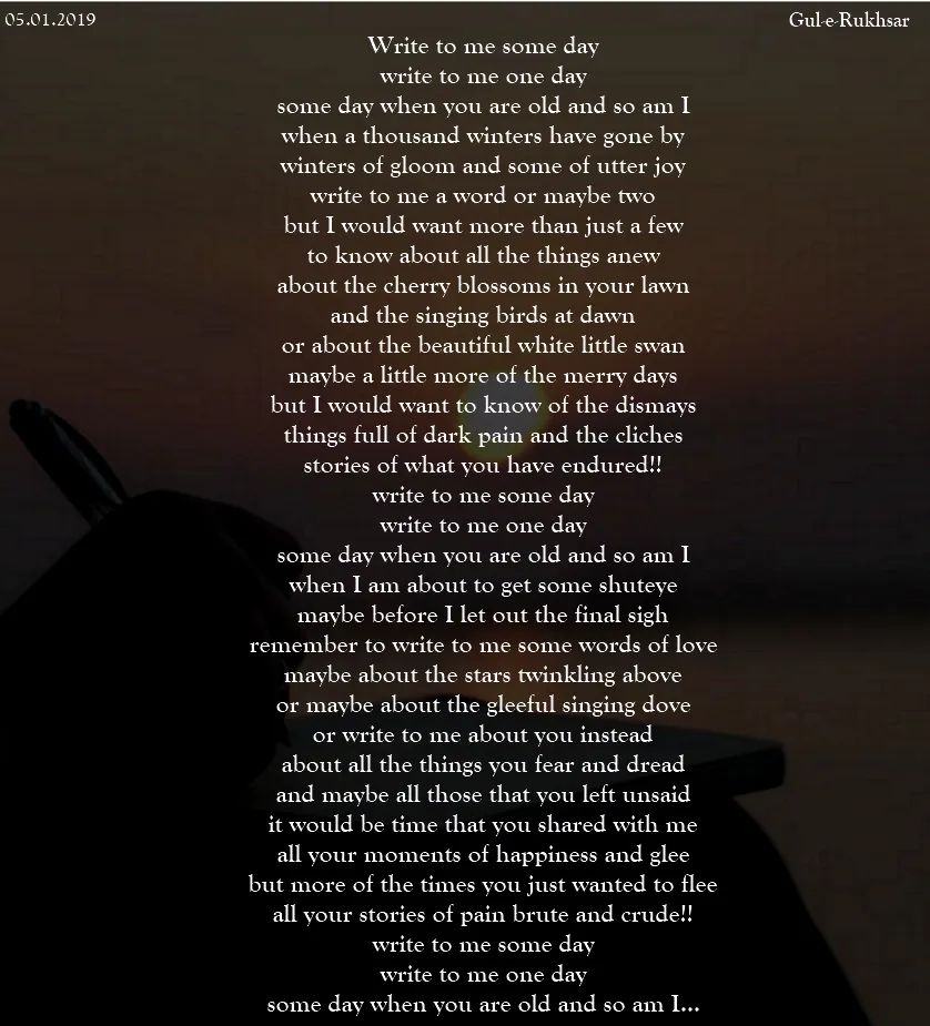 Write To Me Someday!