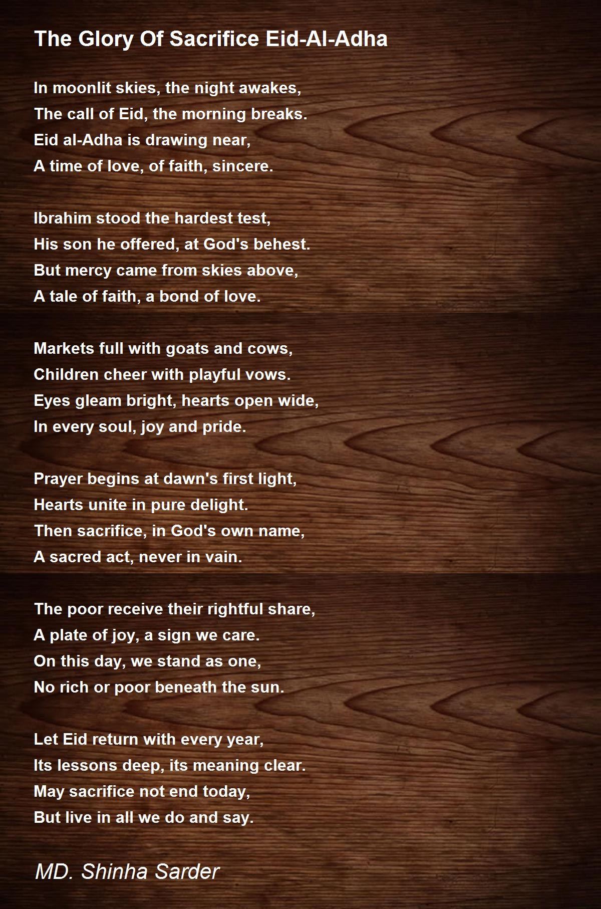 The Glory Of Sacrifice Eid-Al-Adha