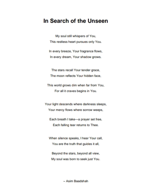 In Search Of The Unseen