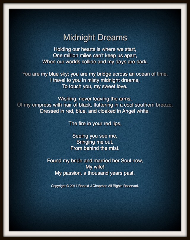 Midnight Dreams Poem By Ronald Chapman Poem Hunter