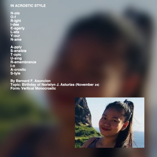 In Acrostic Style
