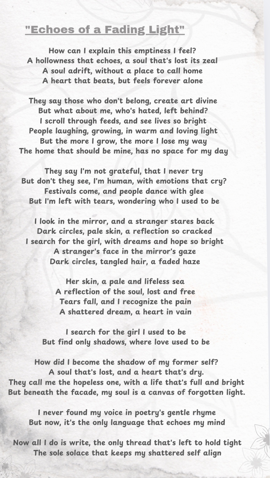 'Echoes Of A Fading Light'