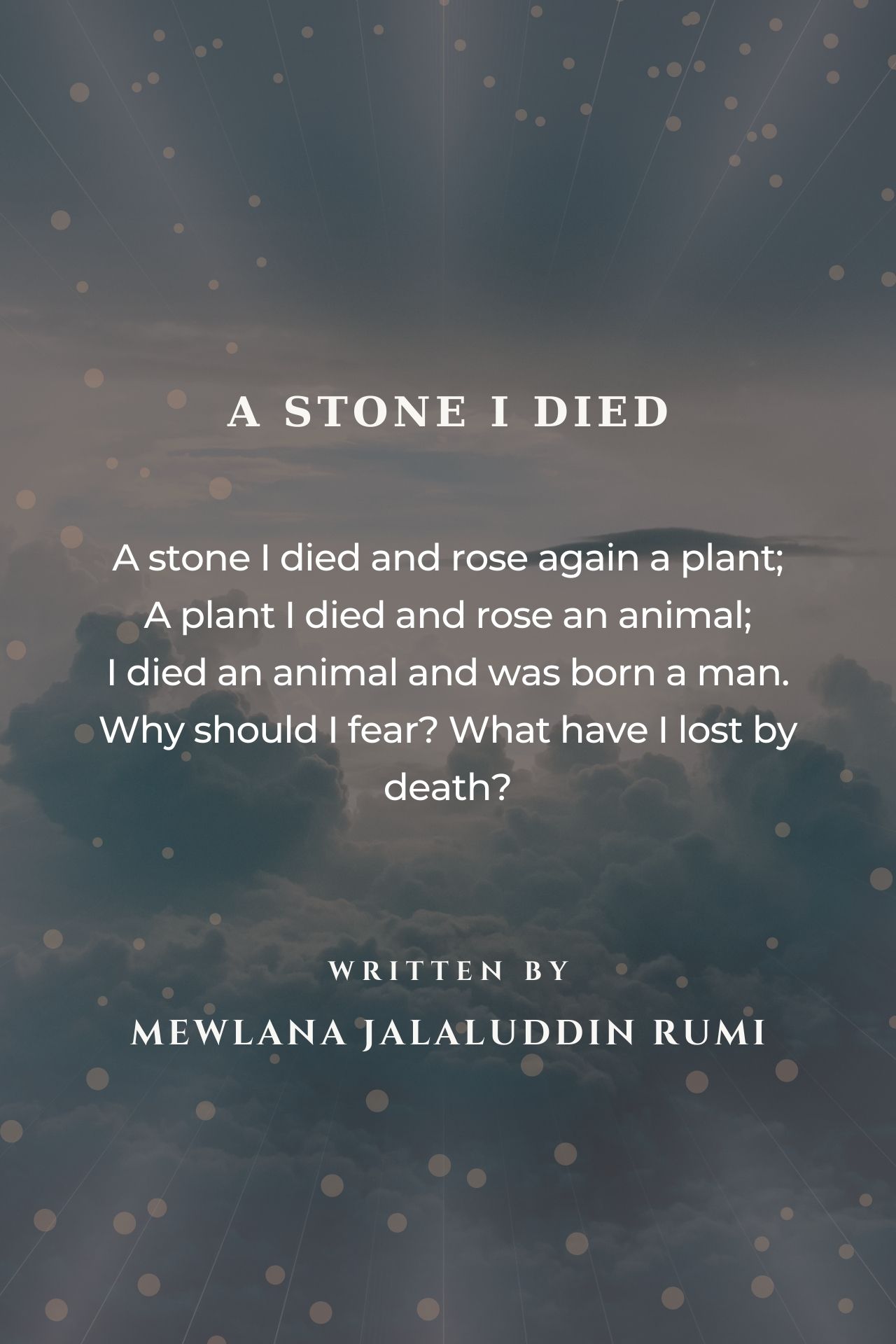 A Stone I Died